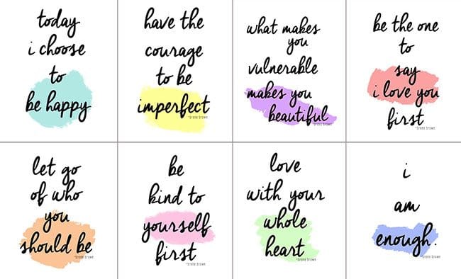 SELF ENCOURAGEMENT PRINTABLES - TidyMom®