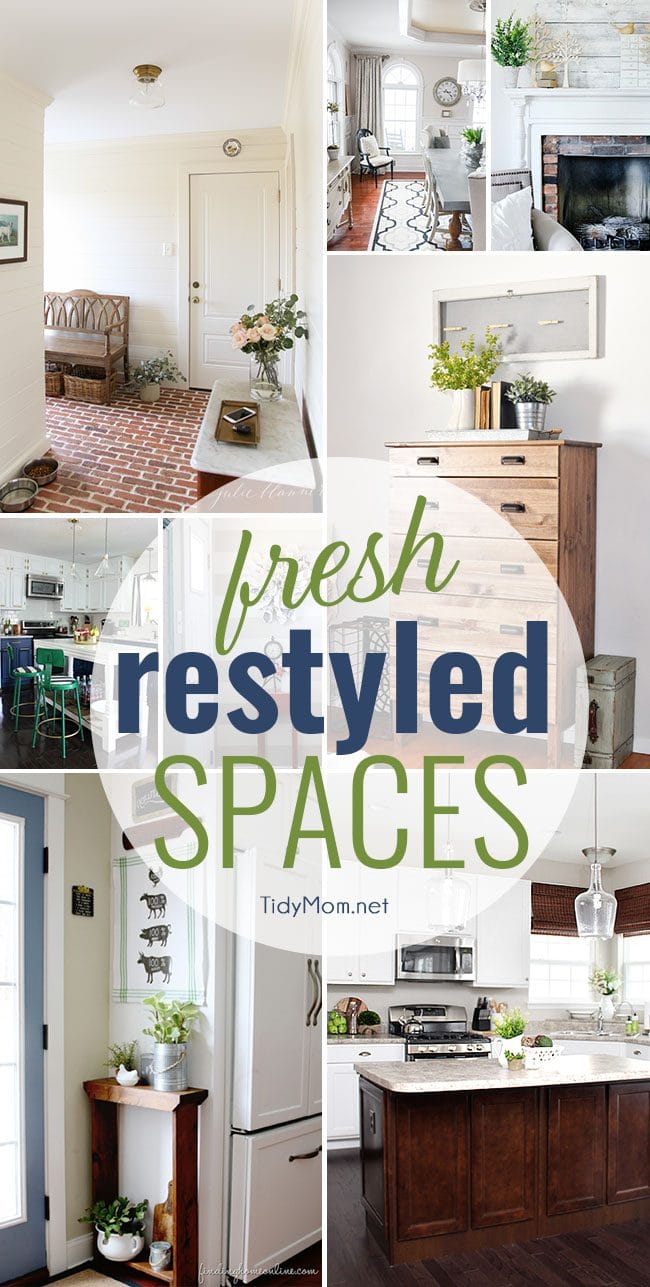 Press the reset button on your decor. Need a little inspiration? These 8 Fresh Restyled Spaces should get your home decor creative juices flowing!
