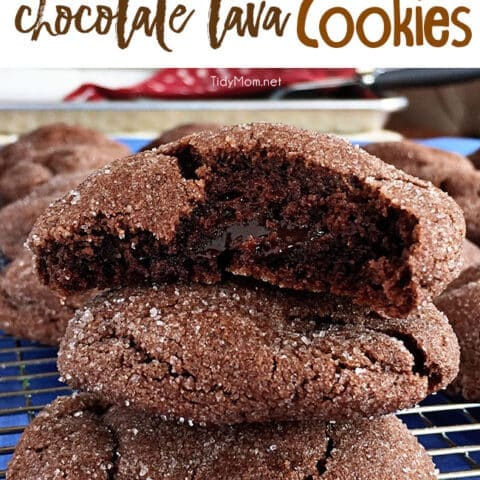 Hot Fudge Filled Chocolate Lava Cookies