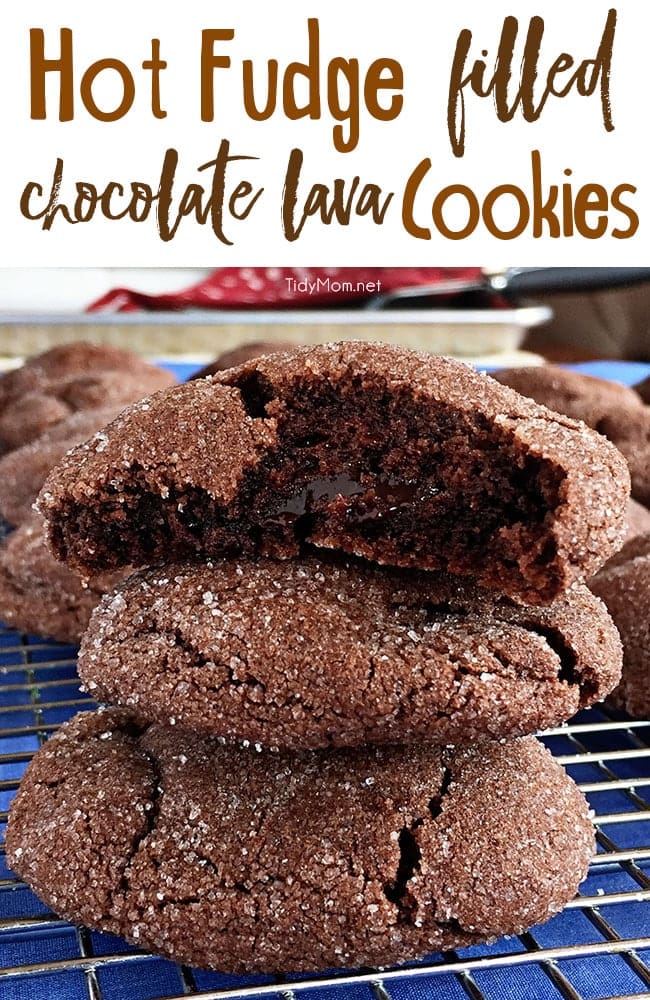 hot fudge filled chocolate lava cookies {video}