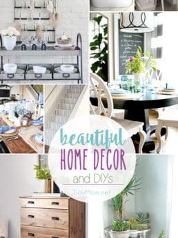 Beautiful Home Decor Ideas and DIY’s. From a farmhouse kitchen, to a modern grey and white bathroom, to thirfty decor and basement stairs on a budget. You’re sure to find plenty of inspiration for your home at TidyMom.net