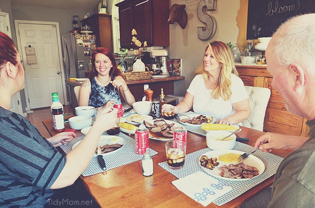 Coca-Cola is always apart of our family dinner table.