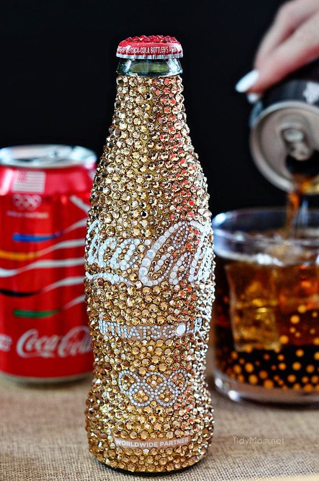 Gold Crystal Coca Cola Bottle