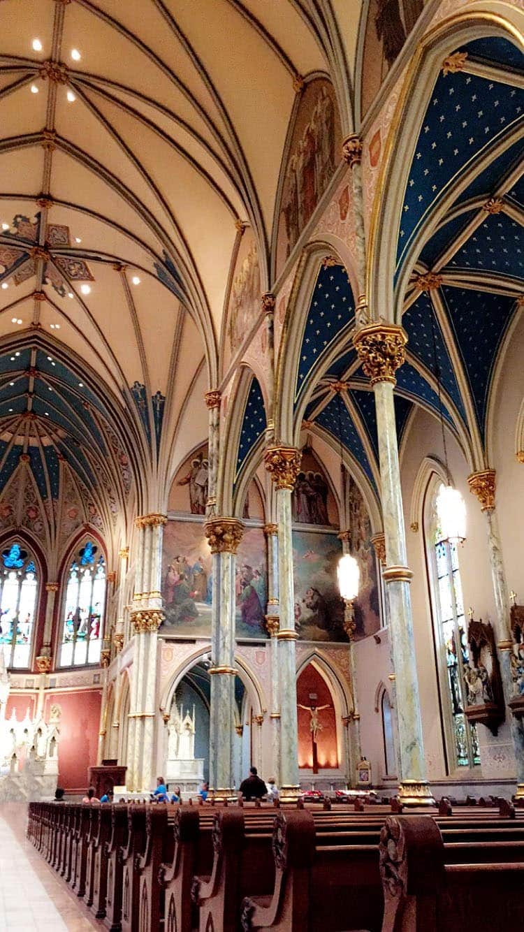 Inside Cathedral of St. John the Baptist in Savannah, Georgia. More Savannah Sightseeing at TidyMom.net