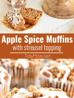 Apple Spice muffins photo collage