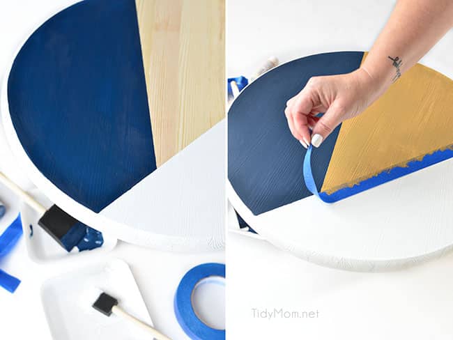 DIY Color Block Tray tutorial steps 5-6