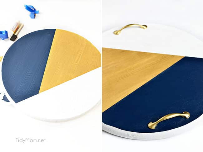 DIY Color Block Tray tutorial steps 7-8