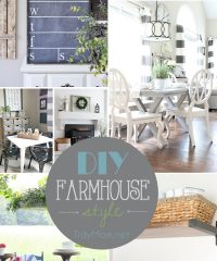 If you like farmhouse style decor, your going to love this DIY Farmhouse Style round up of ideas for decorating your home!