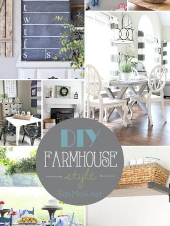 If you like farmhouse style decor, your going to love this DIY Farmhouse Style round up of ideas for decorating your home!