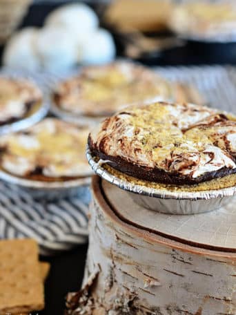 close up of a Mini S’more Pie