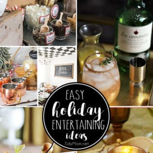 Easy Holiday Entertaining Ideas from a hot cocoa bar, to cocktails and DIY wine charms and more to make holiday entertaining special they’ll never know how easy it was!