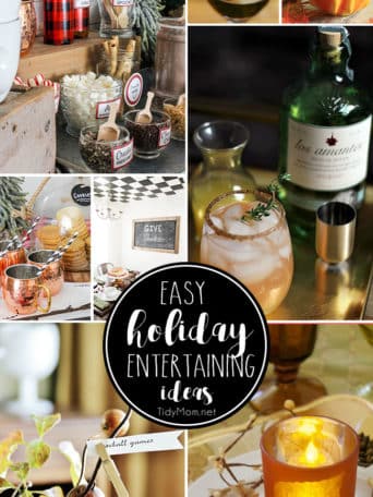 Easy Holiday Entertaining Ideas from a hot cocoa bar, to cocktails and DIY wine charms and more to make holiday entertaining special they’ll never know how easy it was!