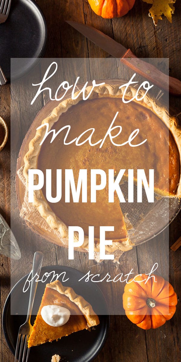 Learn HOW TO MAKE PUMPKIN PIE FROM SCRATCH. Pumpkin pies was not always made from a can of pumpkin. There is an even more old-fashioned way to make this pie, and I am here to tell you, it is VERY much worth the effort!