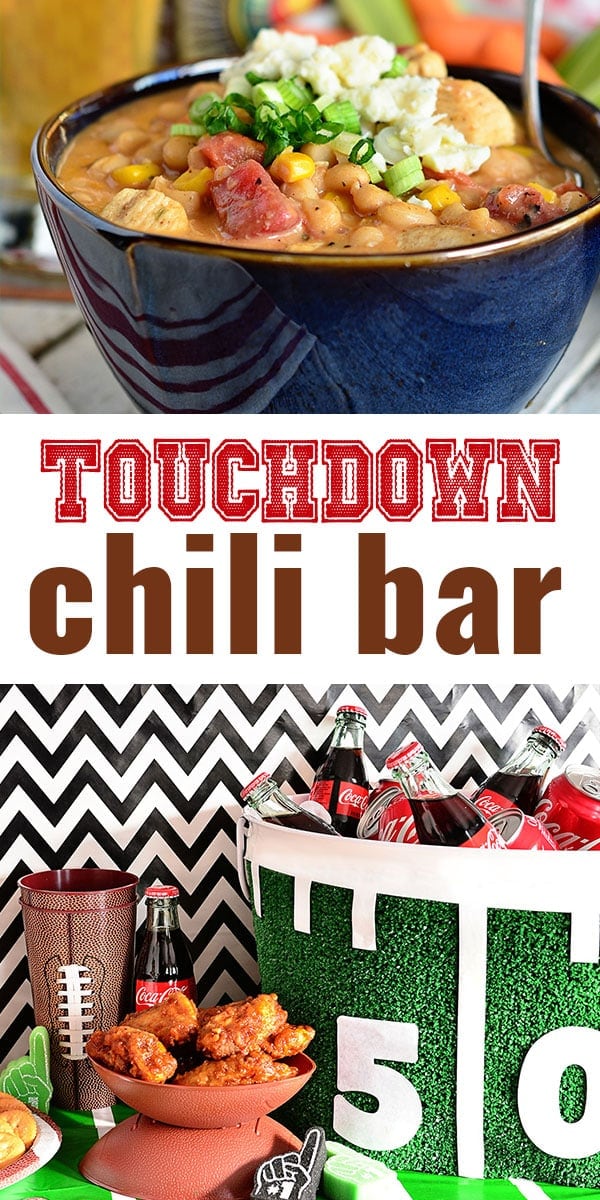Chili + Football just go together. Next game-day impress your guests with a chili bar for dinner. It’s super-fun, casual and surprisingly easy to throw together