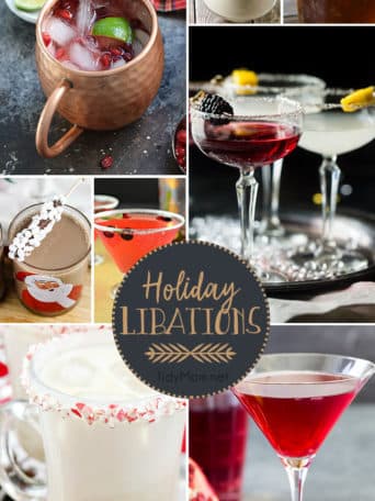 Holiday Libations - cocktail recipes that are perfect for entertaining during the holidays at TidyMom.net