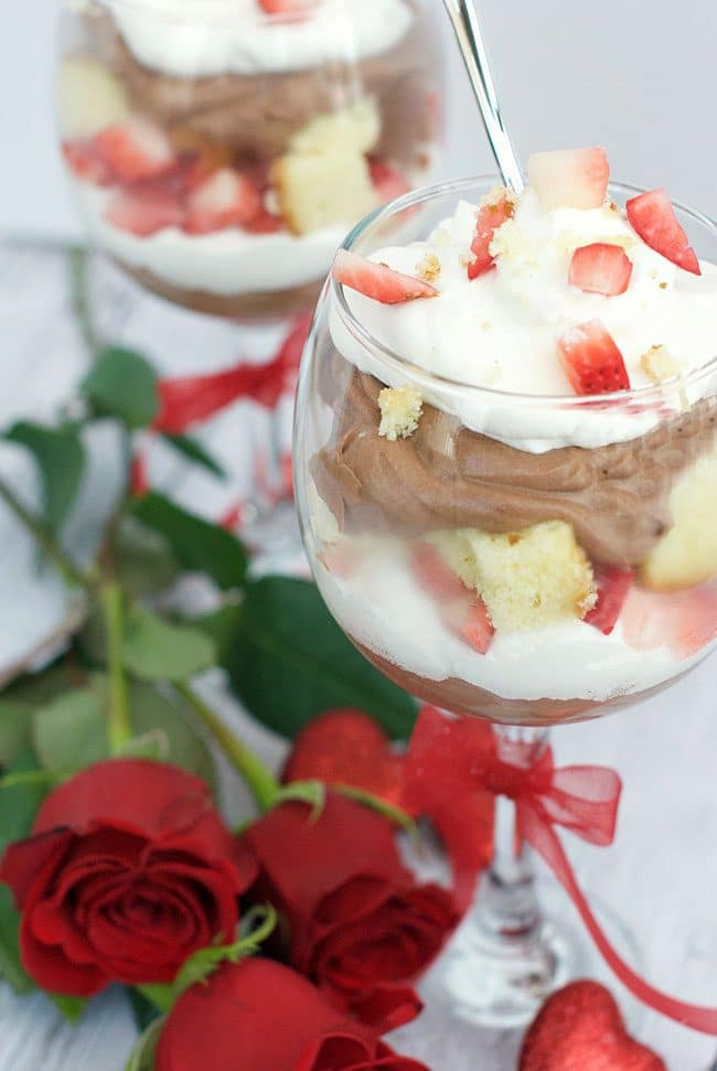 Easy Parfait Dessert perfect for a Valentine’s Day Dinner Meal Plan