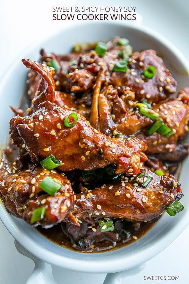 Game Day Party Plan Sweet and Spicy Honey Soy Slow Cooker Wings