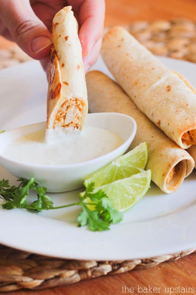 Game Day Party Plan Baked Honey Lime Chicken Taquitos