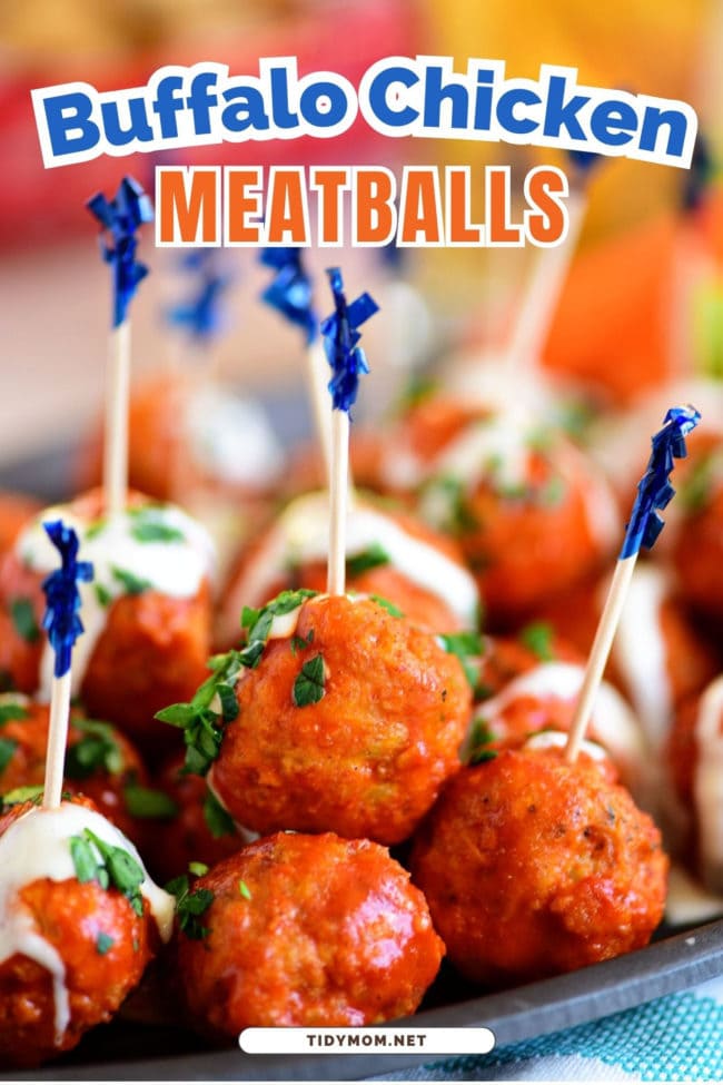 meatballs with party toothpicks in them