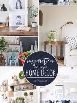 IInspiration for Simple Home Decor from a budget friendly bathroom makeover to decorating with what you already have. Take cues for your own home with simple home decor inspiration at TidyMom.net