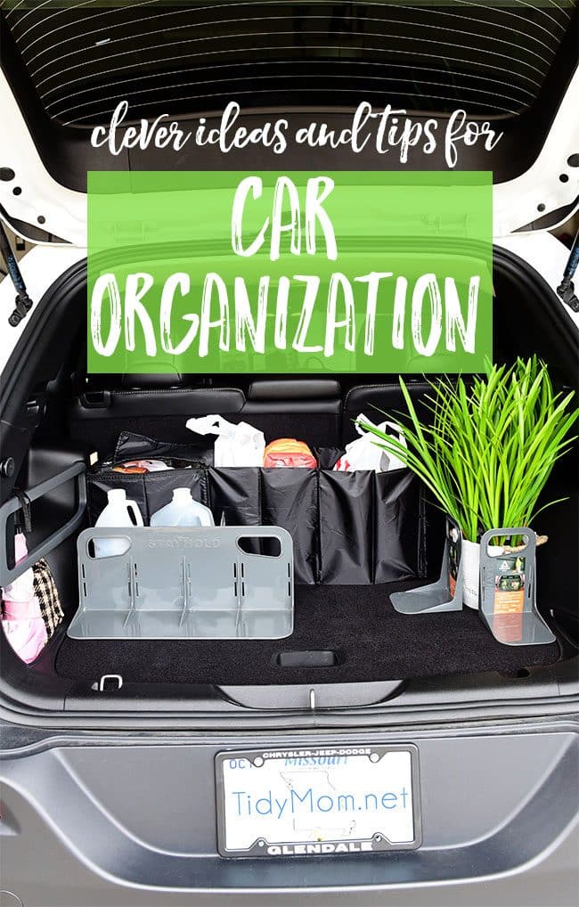 Most of us spend a lot of time in our vehicles. Don't let your car turn into a dumping ground. Keep it tidy with these clever ideas for car organization. Stay on top of the clutter at TidyMom.net
