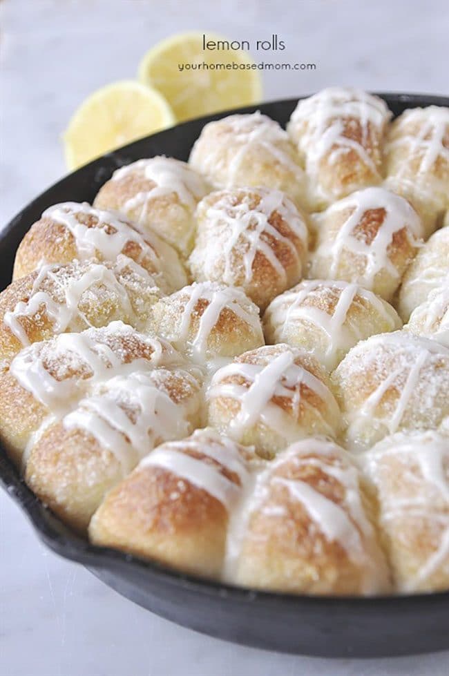 Mother’s Day Brunch Meal Plan recipes, printables and decor at TidyMom.net - Lemon Rolls Recipe