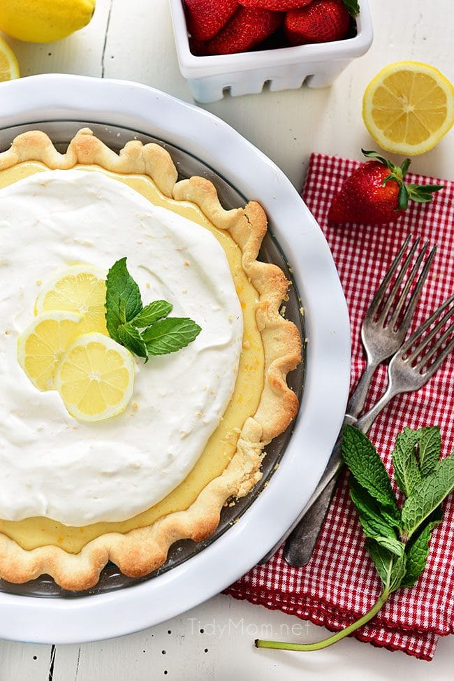 a whole Meyer Lemon Pie 