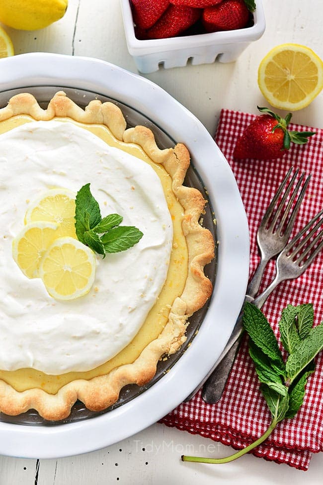 Easy Meyer Lemon Pie perfect for Spring! TidyMom®
