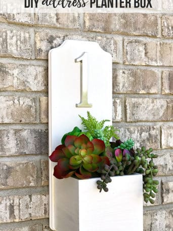 Increase your curb appeal with an address planter box. This DIY house number is super simple and quick to make and doesn’t require any tools. Get the full tutorial at TidyMom.net