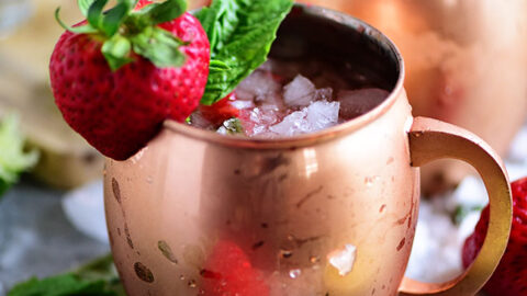 Strawberry Basil Moscow Mule ⋆ Books n' Cooks