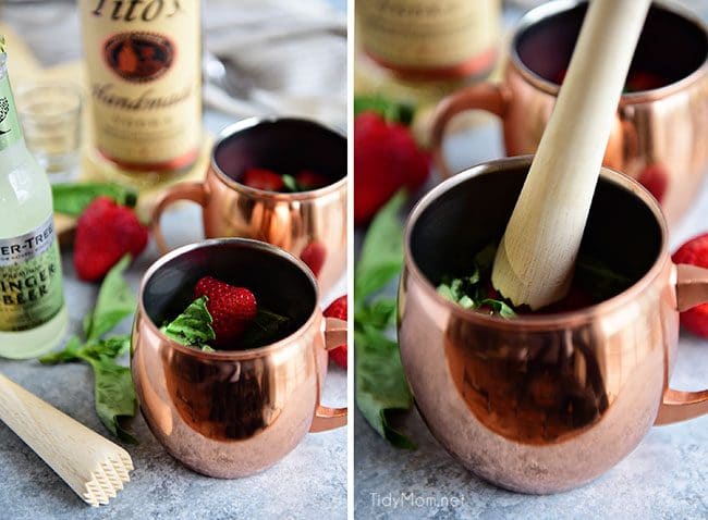 Strawberry Basil Moscow Mule ⋆ Books n' Cooks