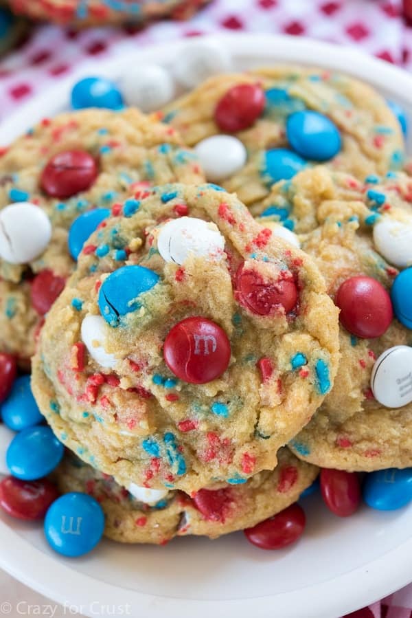 FIREWORKS PUDDING COOKIES from Crazy for Crust