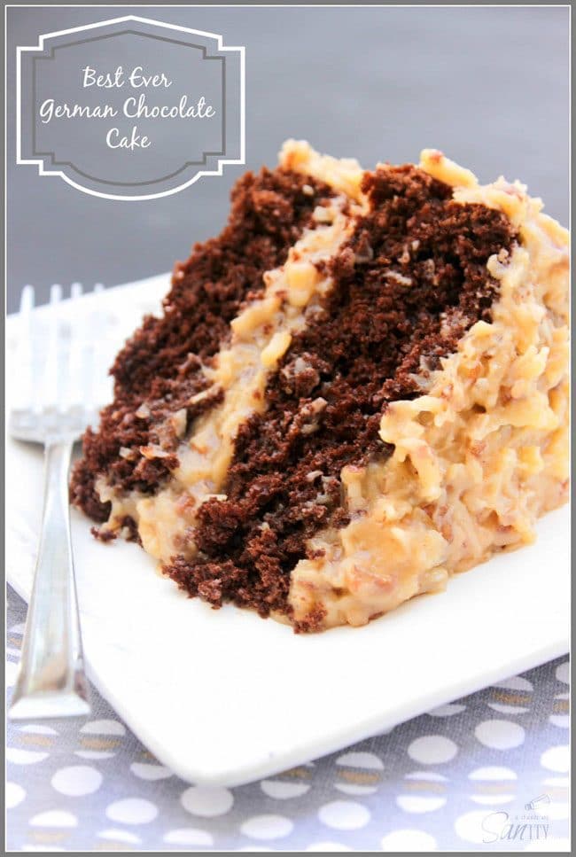 Summer Barbecue Meal Plan for Father’s Day! Tons of great ideas to celebrate Dad this Father’s Day, and any of these recipes would be great for a backyard barbecue this summer! Get recipes, printables and party decor at TidyMom.net - Best Ever German Chocolate Cake