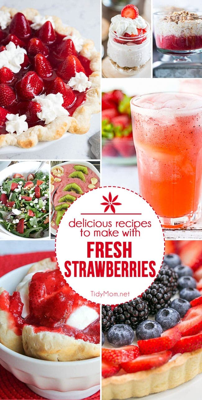 Delicious recipes to make with FRESH STRAWBERRIES at TidyMom.net