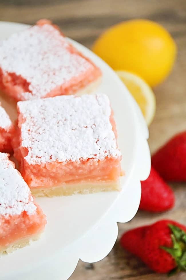 STRAWBERRY LEMONADE BARS from The Baker Upstairs