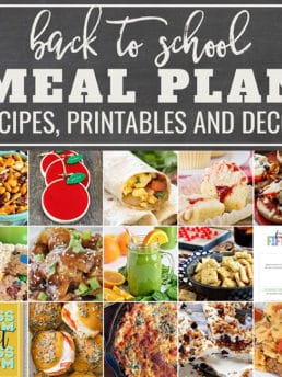 Find crafts, printables, recipes and more for a Back to School Meal Plan at TidyMom.net