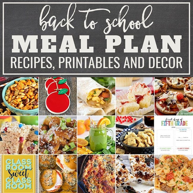 Looking for easy back to school ideas? Try these easy family-friendly recipes, creative lunches, snack ideas and quick breakfasts that will ease back-to-school stress for you and your kids. There is even a few printables and teacher gift idea to get the kids in the mood! This Back To School Meal Plan will check off all the boxes on your to-do list. Back to School Meal Plan at TidyMom.net