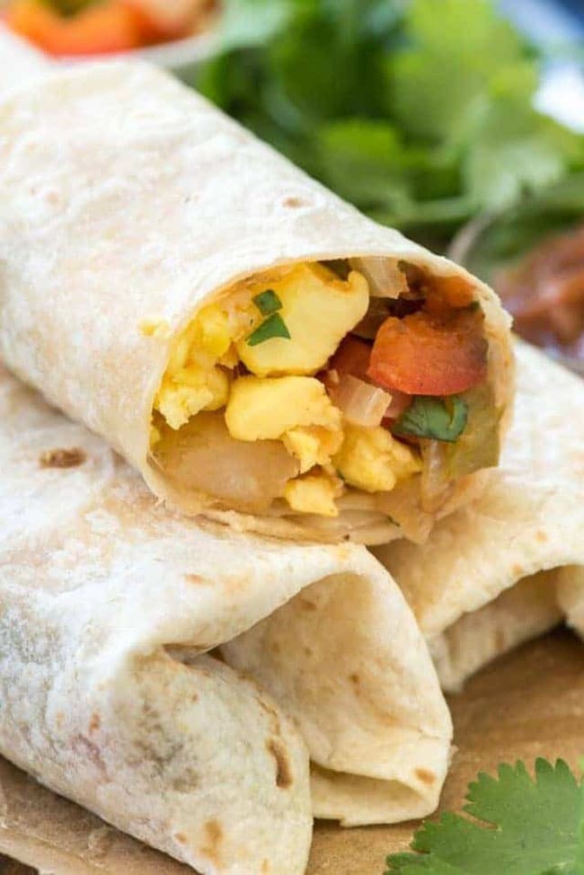EASY MEXICAN BREAKFAST BURRITOS recipe by Crazy for Crust — Find crafts, printables, recipes and more for a Back to School Meal Plan at TidyMom.net