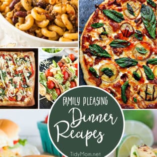 Dinnertime can be challenging, especially if you have picky eaters at home. Luckily, there are plenty of simple, delicious recipes that will satisfy whole family. Find Family pleasing DINNER RECIPES at TidyMom.net