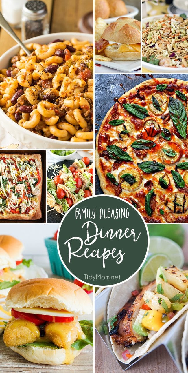 Dinnertime can be challenging, especially if you have picky eaters at home. Luckily, there are plenty of simple, delicious recipes that will satisfy whole family. Find Family pleasing DINNER RECIPES at TidyMom.net