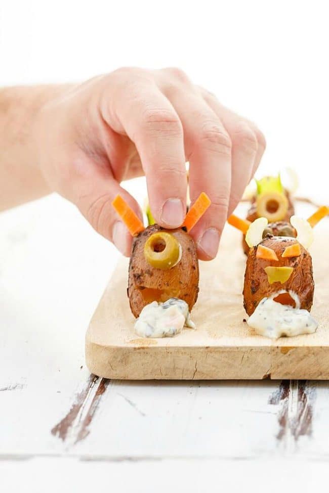 Vomiting Potato Monsters from The Cookie Writer for a Halloween Meal Plan or Party