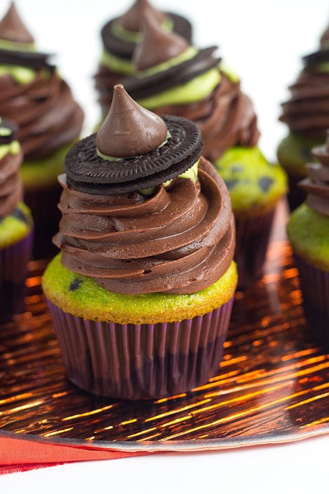 Witch Hat Cupcakes from Yellow Bliss Road for a Halloween Meal Plan or Party