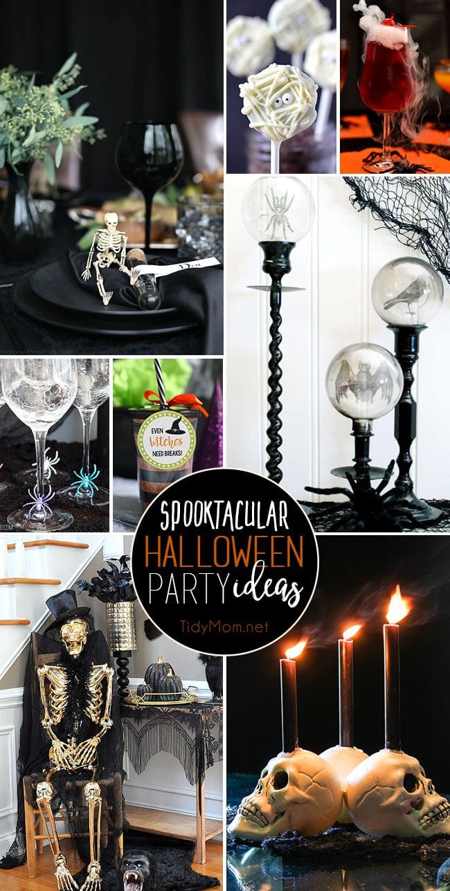 Spooktacular Halloween Party Ideas that are easier to make than you might think!! Get all the hauntingly easy details at TidyMom.net