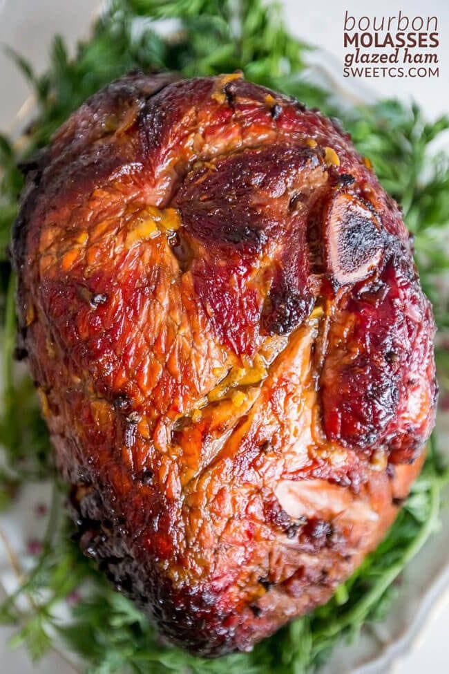 christmas-brunch-bourbon-molasses-glazed-ham-photo