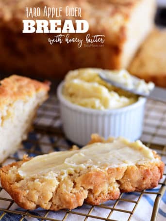 If you enjoy beer bread, you need to try this Hard Apple Cider Bread for fall!! It’s super simple to make and the perfect companion to soups, honey butter, dips and more! Print the full recipe at TidyMom.net