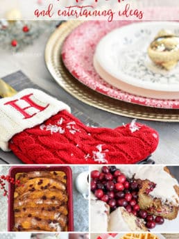 Christmas Brunch Meal Plan from cranberry appetizer and coffee cake, to eggs, baked ham and of course Christmas desserts! Get the full meal plan along with table inspiration and free printables at TidyMom.net