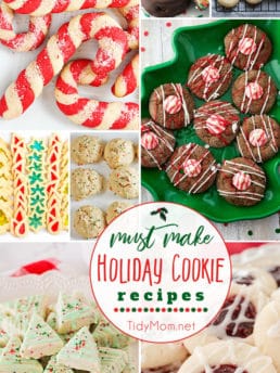 Looking for some quick to prepare and easy to bake Christmas cookies that look gorgeous and taste delicious? Try these must make holiday cookie recipes that will easily be the star of the cookie exchange! Get all the recipes at TidyMom.net