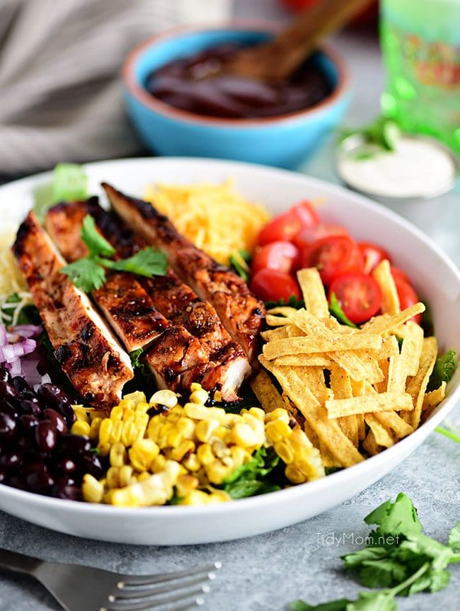  BBQ Chicken Salad on a table