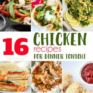 16+ Delicious Chicken Recipes for dinner tonight!! Get all the chicken dinner recipes at TidyMom.net