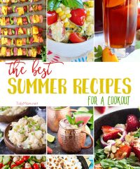 Warm temps have me give of visions of picnics and barbecues with tables lined with delicious food and drinks. Here are the BEST summer recipes for a cookout!